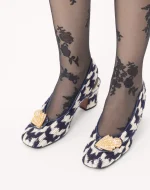 Valentino Adamantine Slingback Pumps In Tweed 60Mm - Image 7